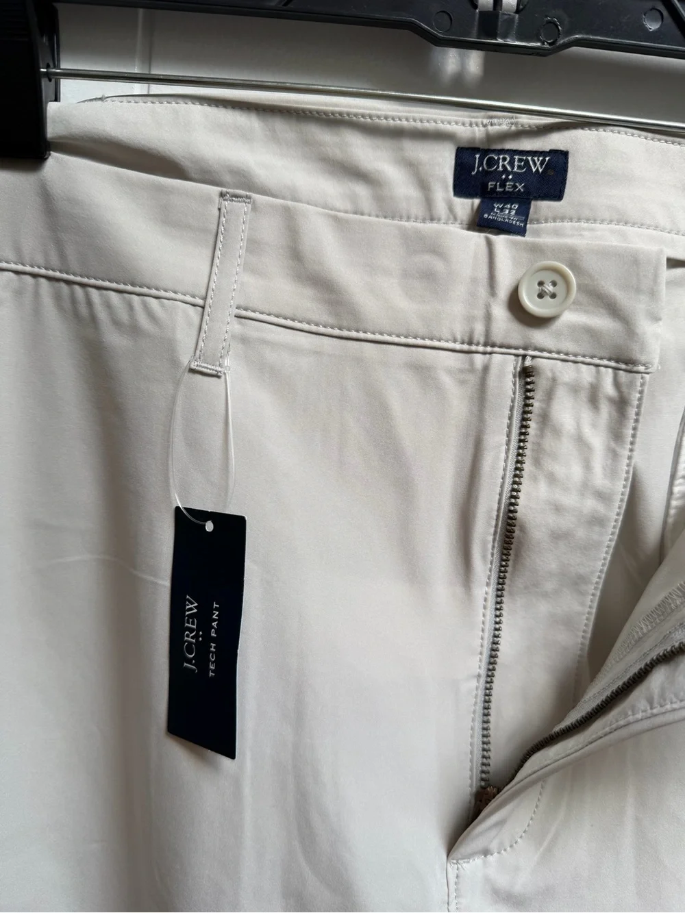 NWT J.Crew Flex Tech Straight Pants Khaki Tan size 40 x 32